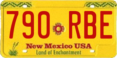 NM license plate 790RBE