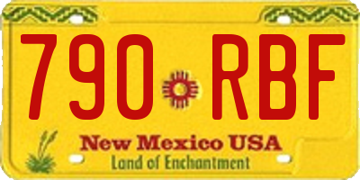 NM license plate 790RBF