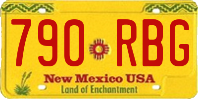 NM license plate 790RBG