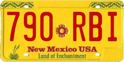 NM license plate 790RBI