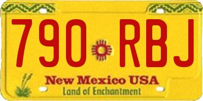 NM license plate 790RBJ