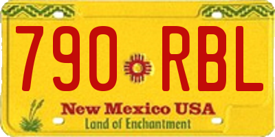 NM license plate 790RBL