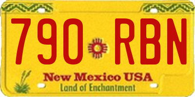 NM license plate 790RBN