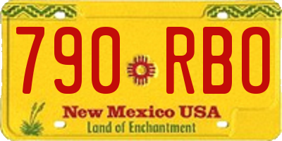 NM license plate 790RBO