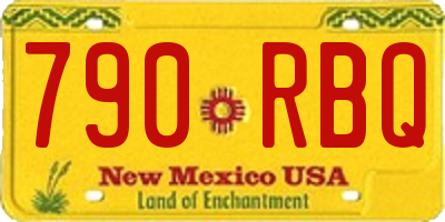 NM license plate 790RBQ