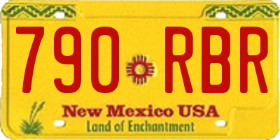 NM license plate 790RBR
