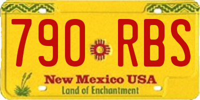 NM license plate 790RBS