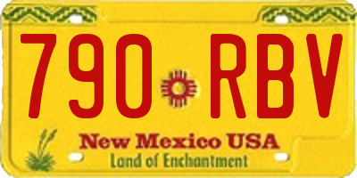 NM license plate 790RBV