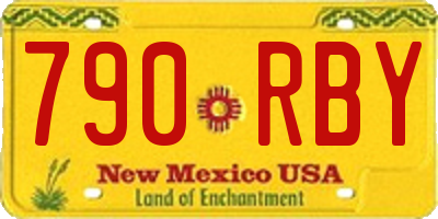 NM license plate 790RBY