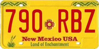 NM license plate 790RBZ