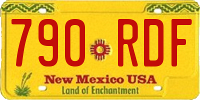 NM license plate 790RDF