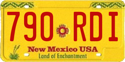 NM license plate 790RDI