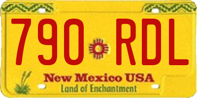 NM license plate 790RDL