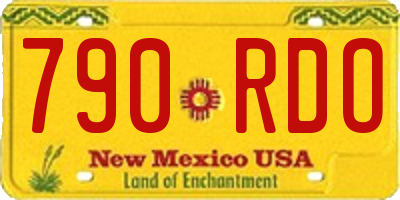 NM license plate 790RDO