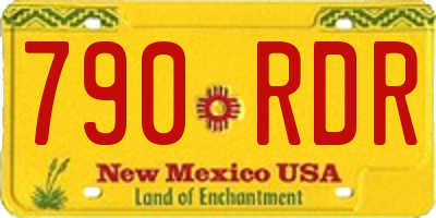 NM license plate 790RDR