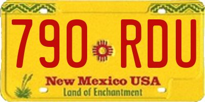 NM license plate 790RDU