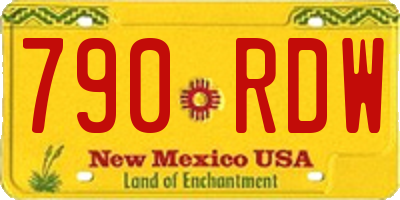 NM license plate 790RDW