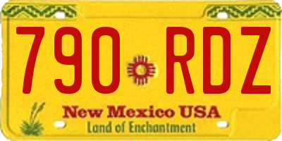 NM license plate 790RDZ