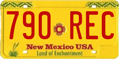 NM license plate 790REC
