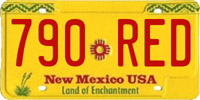 NM license plate 790RED