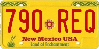 NM license plate 790REQ