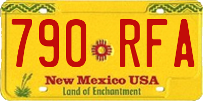 NM license plate 790RFA