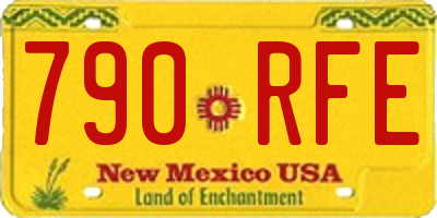 NM license plate 790RFE