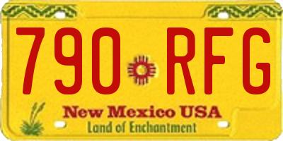 NM license plate 790RFG