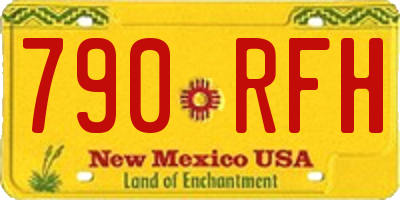 NM license plate 790RFH