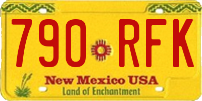 NM license plate 790RFK