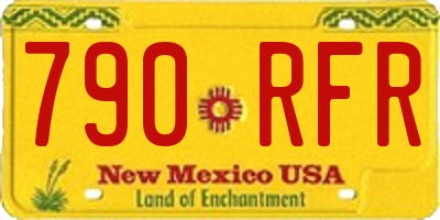 NM license plate 790RFR