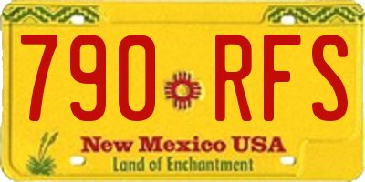 NM license plate 790RFS