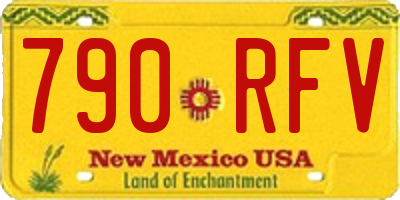 NM license plate 790RFV