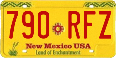 NM license plate 790RFZ
