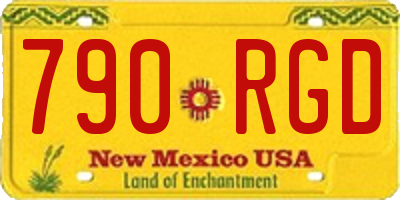 NM license plate 790RGD