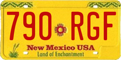 NM license plate 790RGF
