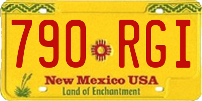 NM license plate 790RGI
