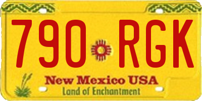 NM license plate 790RGK