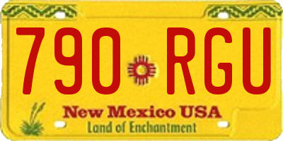 NM license plate 790RGU
