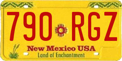 NM license plate 790RGZ