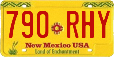 NM license plate 790RHY