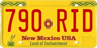 NM license plate 790RID
