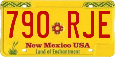 NM license plate 790RJE