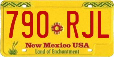 NM license plate 790RJL