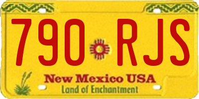 NM license plate 790RJS