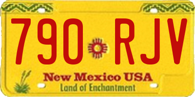 NM license plate 790RJV