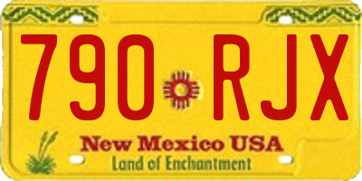 NM license plate 790RJX
