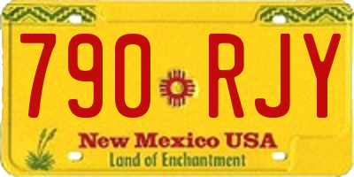 NM license plate 790RJY