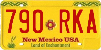 NM license plate 790RKA