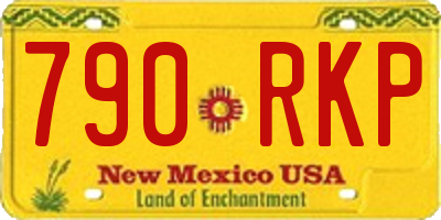NM license plate 790RKP